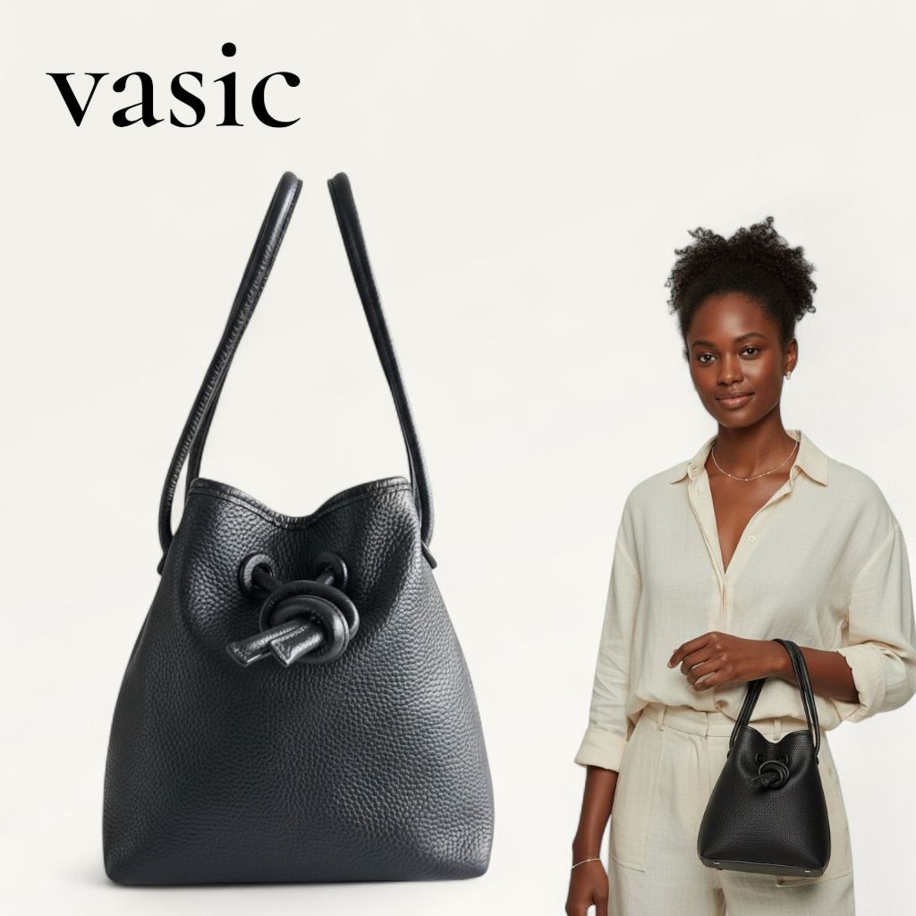 極美品】vasic bond mini ヴァジック 黒 2way 巾着ショルダー ミニ