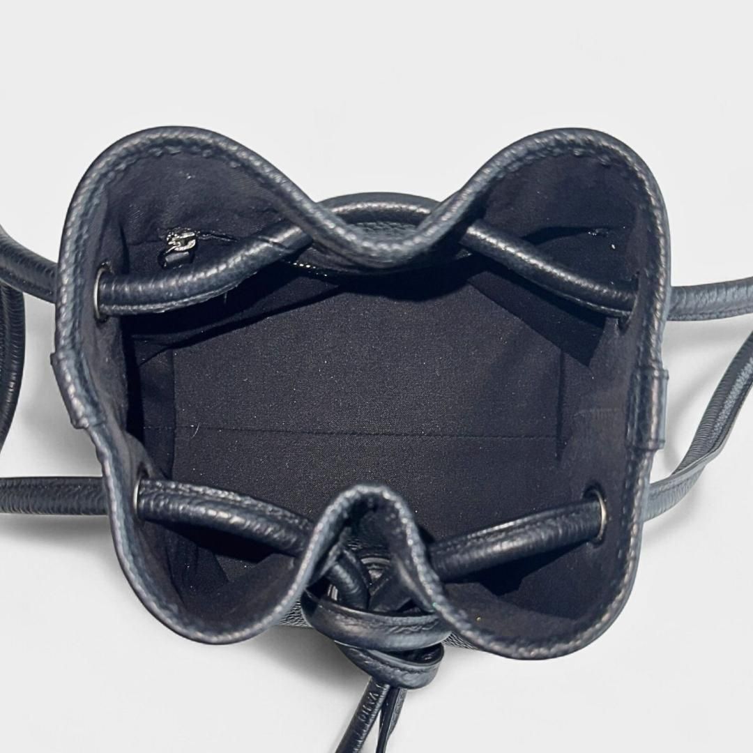 極美品】vasic bond mini ヴァジック 黒 2way 巾着ショルダー ミニ