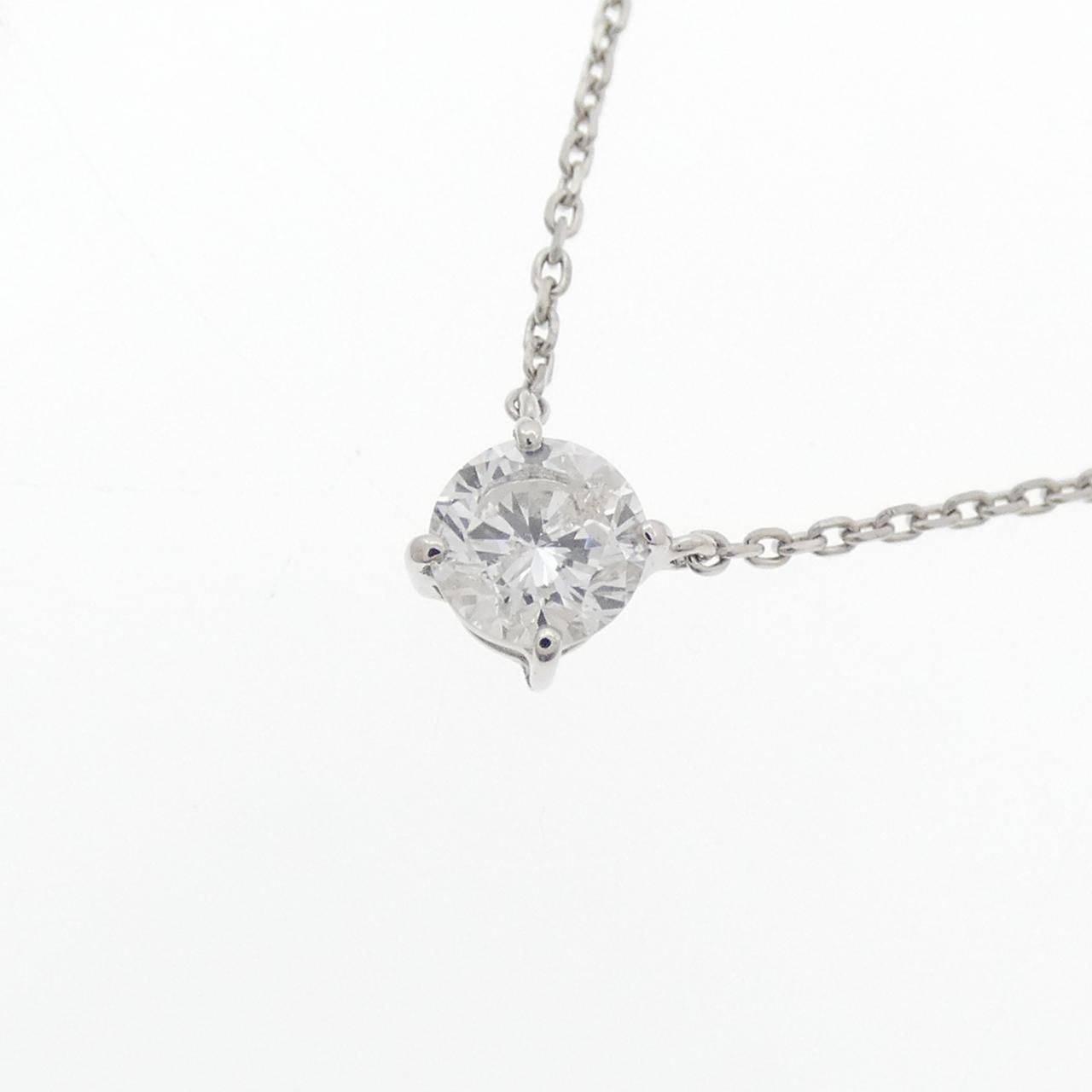 PT900/PT850 ソリティア ダイヤモンド ネックレス 0.321CT - メルカリ