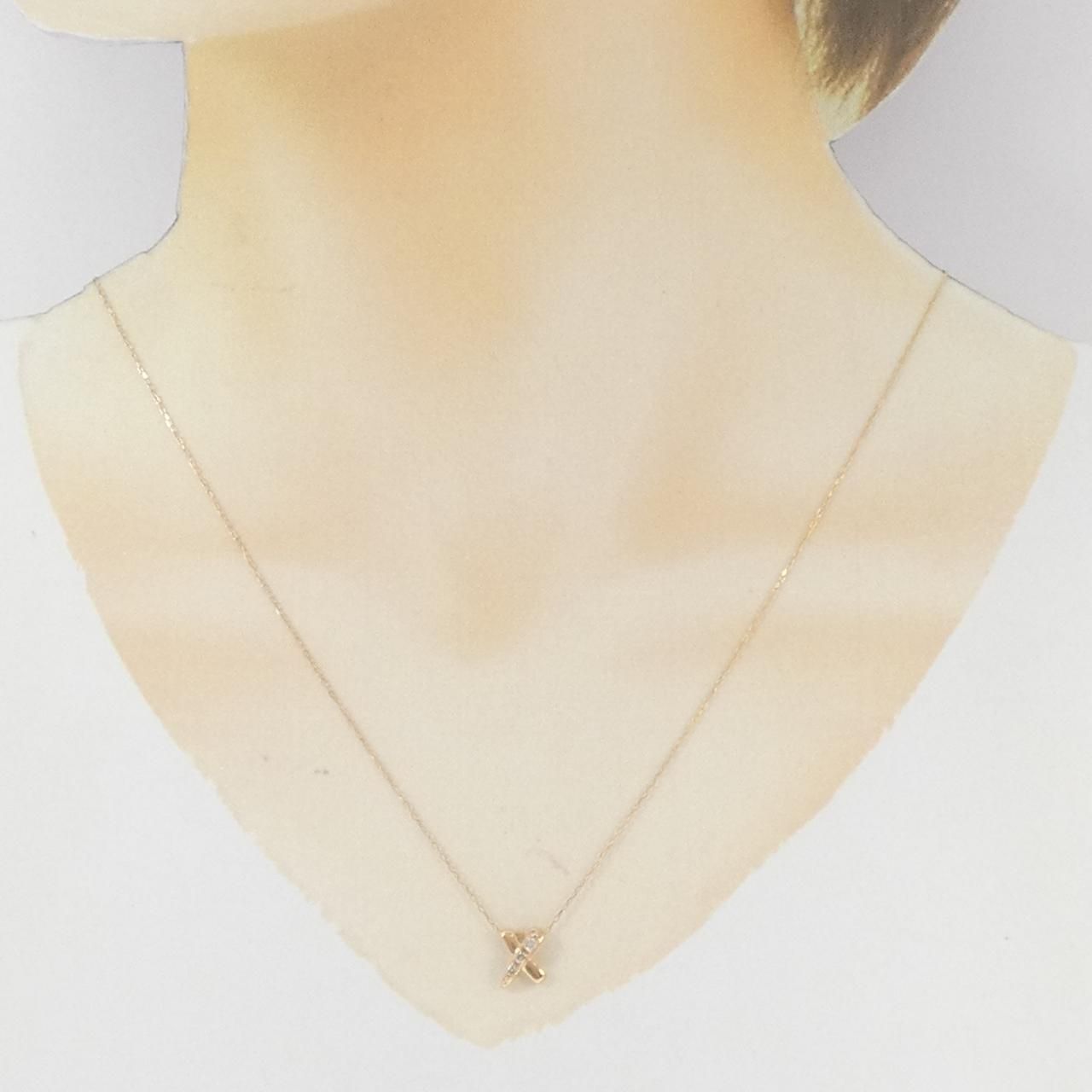 K18PG ダイヤモンド ネックレス K18PG ダイヤモンド ネックレス 0.07CT - メルカリ