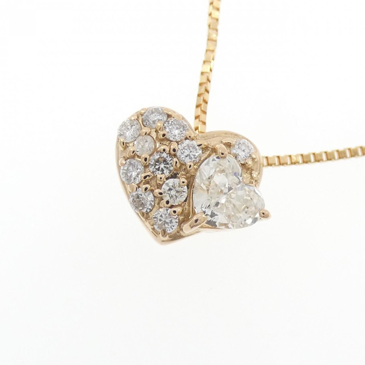 K18/0.30ctダイヤモンド/ハートネックレス K18/0.30ctダイヤモンド/ハートネックレス