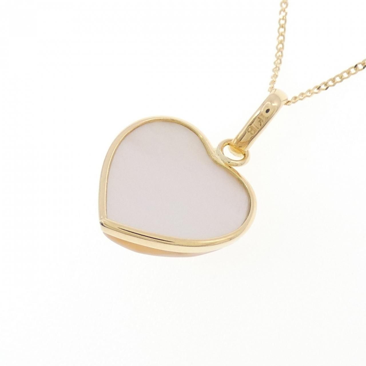 K18YG　天然マベパール　縦長ハート　ペンダント　ネックレス 楽天市場】【送料無料】ハート型 マベパール ネックレス（チェーン付