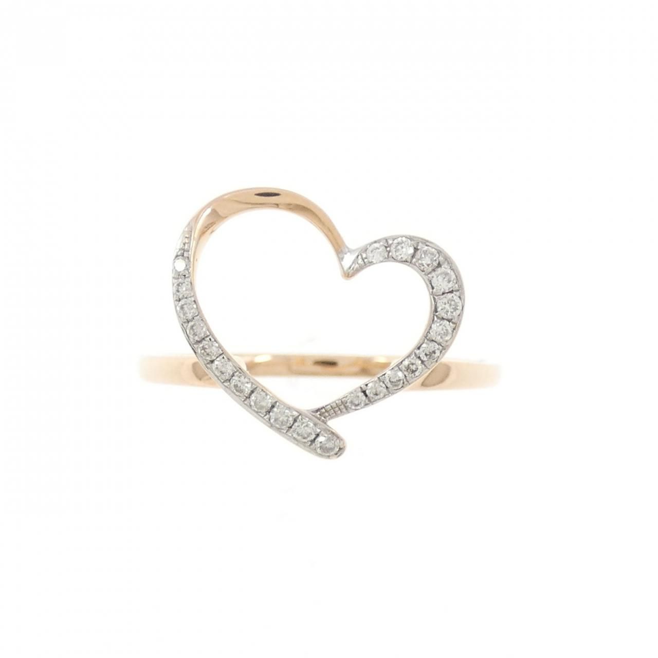 K18PG/K18WG ハート ダイヤモンド リング 0.09CT - メルカリ