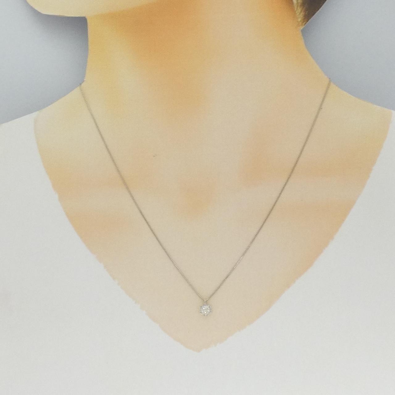 pt900pt850 ダイヤモンド付きネックレス PT900/850 ロングネックレス ダイヤモンド（096160） ｜ women