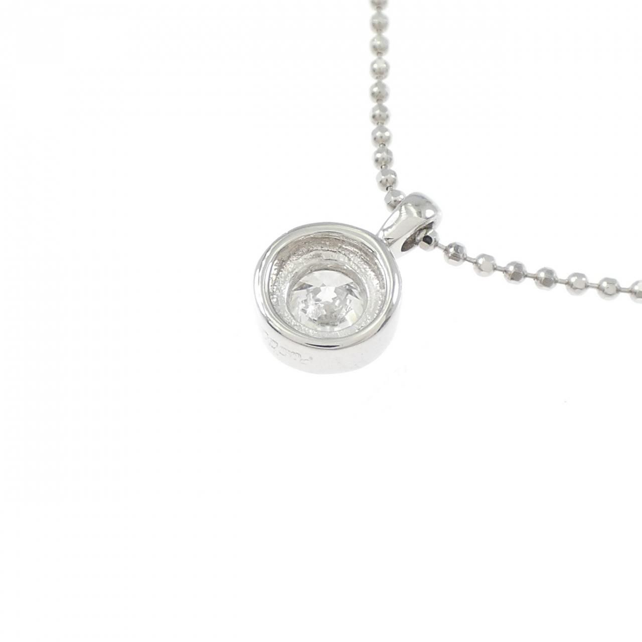 PT900/PT850 ソリティア ダイヤモンド ネックレス 0.37CT - メルカリ