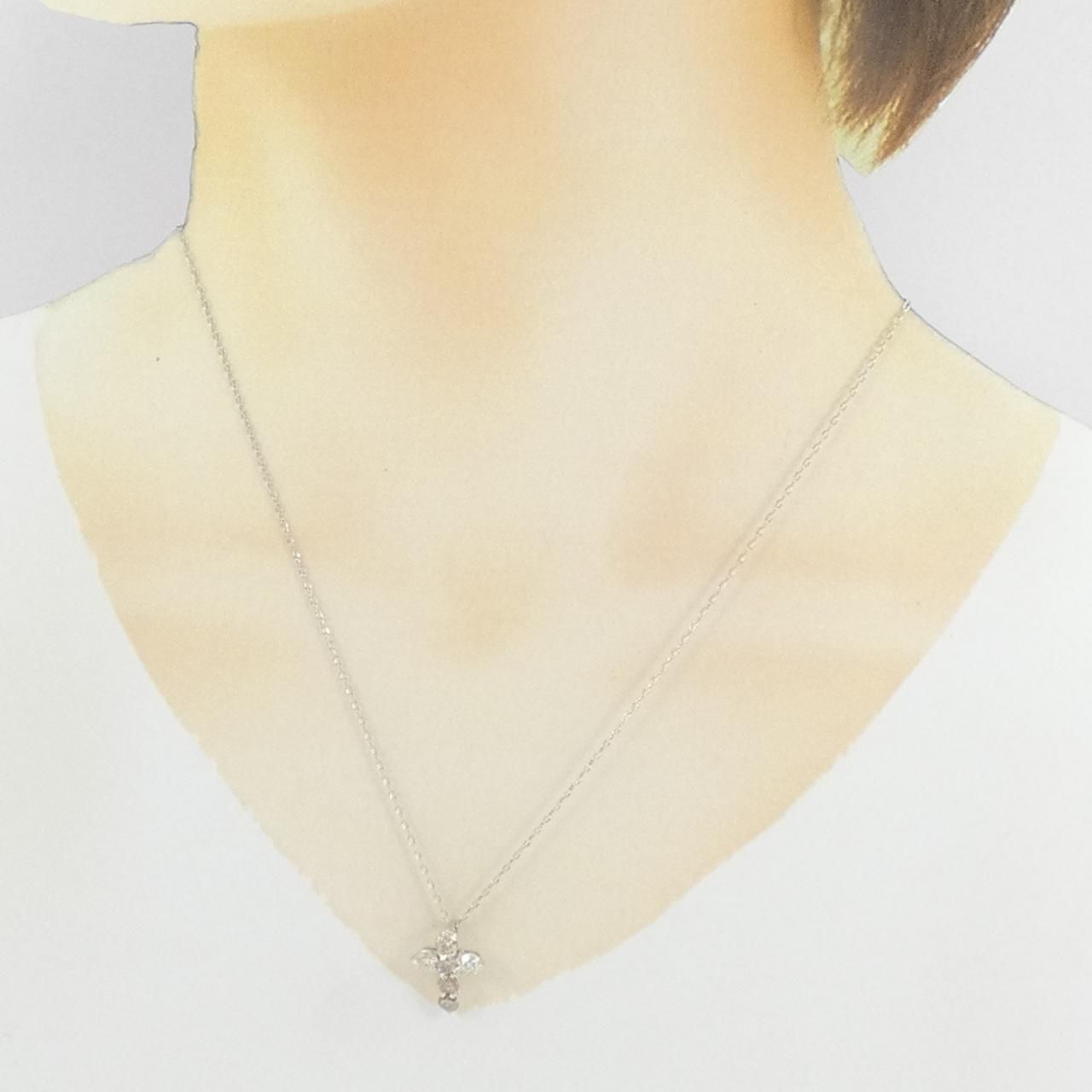 PT900/PT850 クロス ダイヤモンド ネックレス 1.141CT - メルカリ