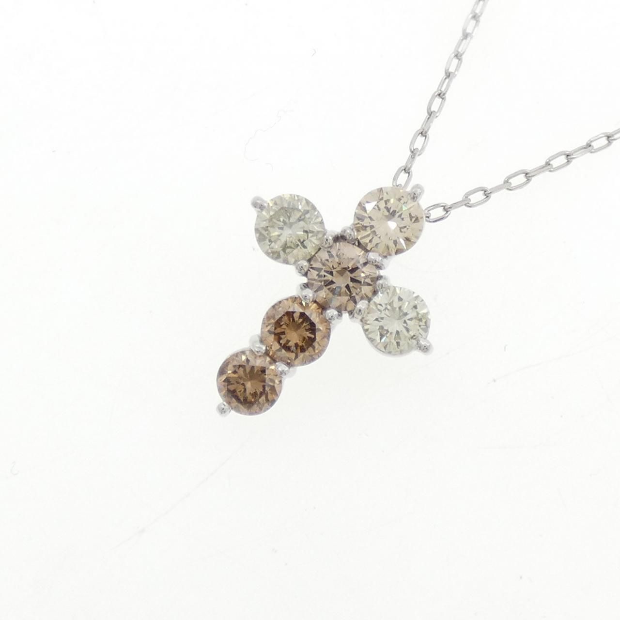 PT900/PT850 クロス ダイヤモンド ネックレス 1.141CT - メルカリ