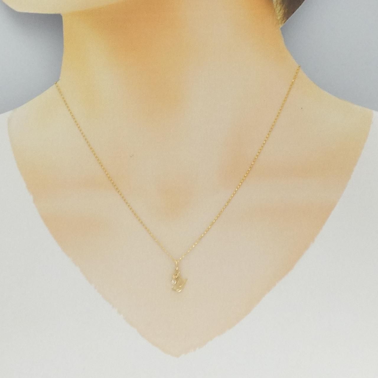 K18YG イニシャルY ダイヤモンド ネックレス - メルカリ