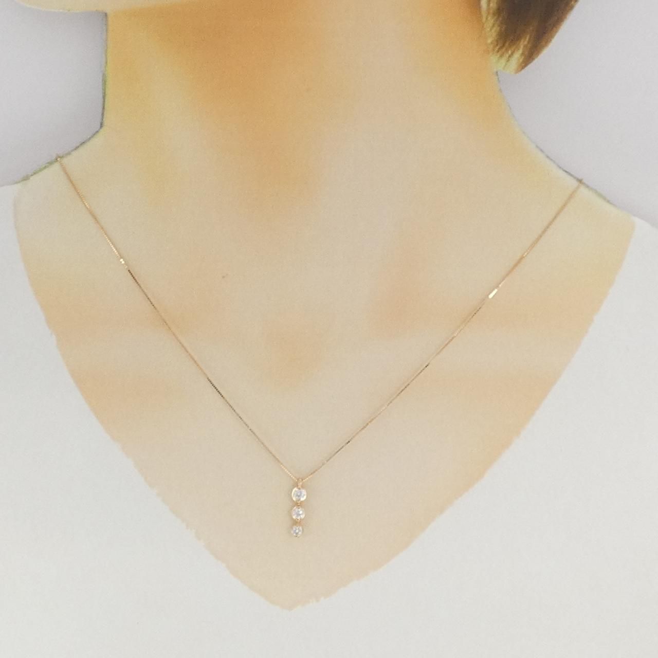 K18PG天然ダイヤモンドペンダント 0.30ct 新品 人気 K18PG天然ダイヤモンドペンダント 0.30ct 新品 人気