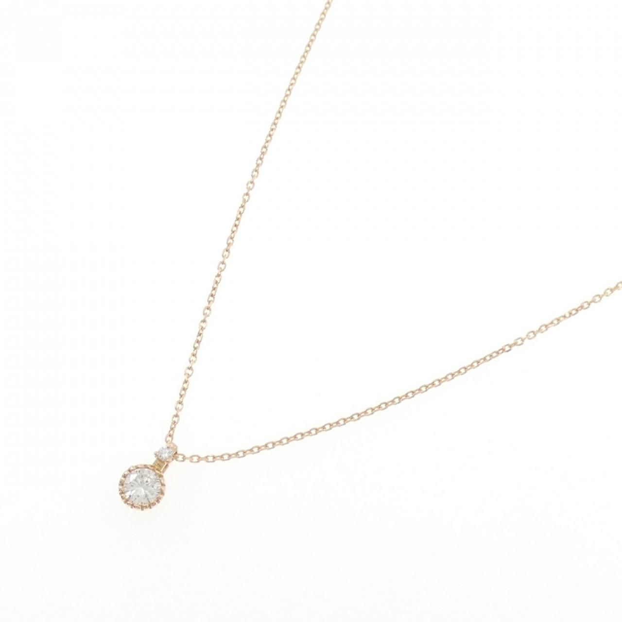K 18 PG ダイヤモンド ネックレス 0.205 CT