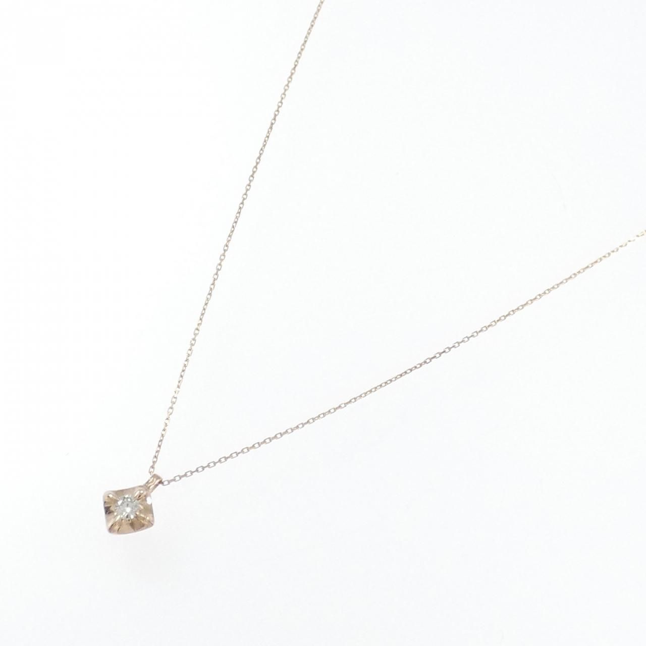 K10PG ダイヤモンド ネックレス 0.05CT - メルカリ
