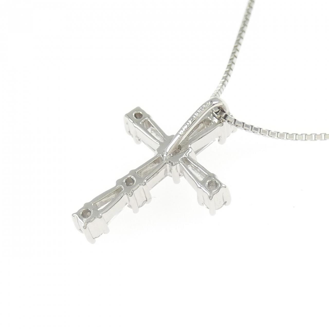 PT900/PT850 クロス ダイヤモンド ネックレス 0.58CT - メルカリ