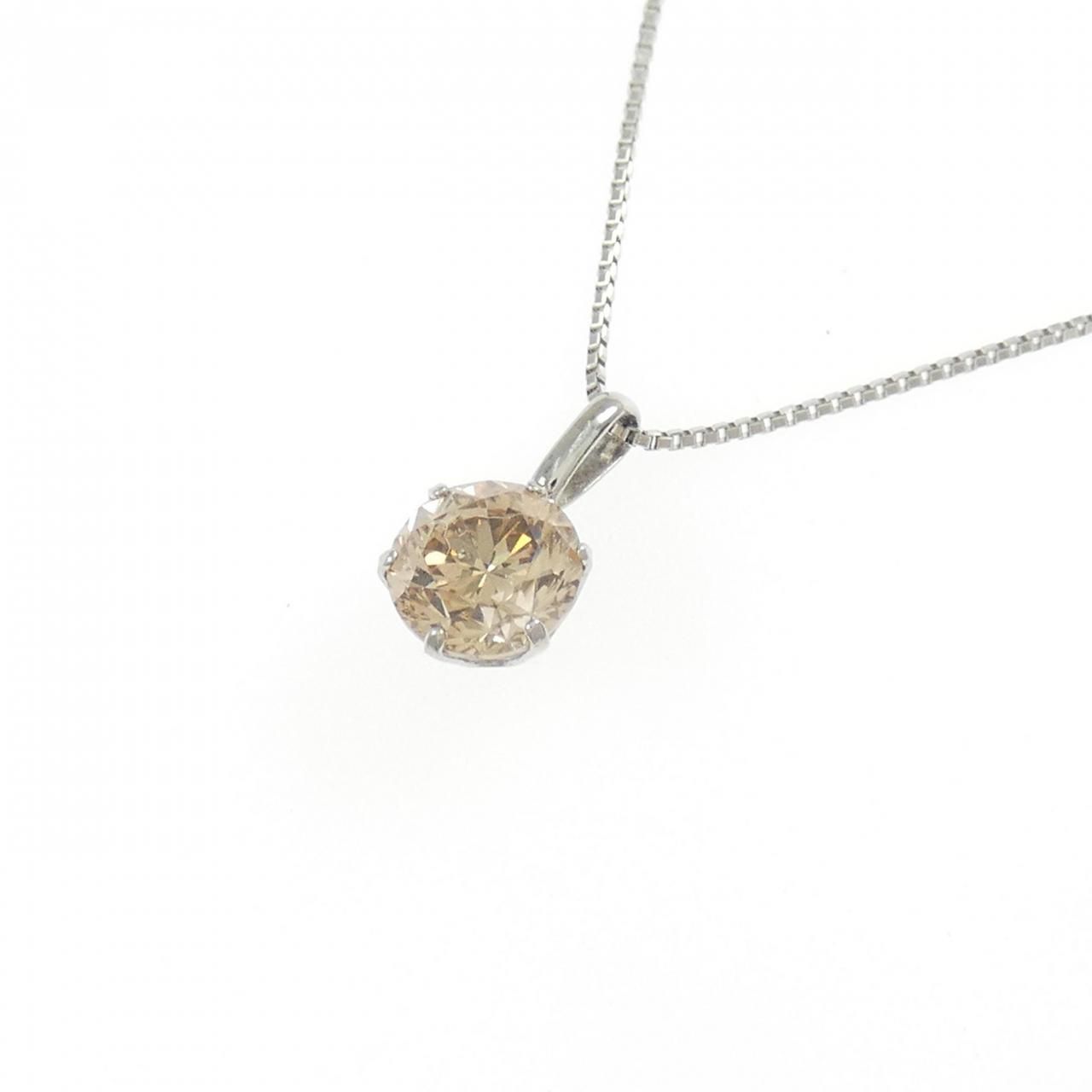 PT900/PT850 ソリティア ダイヤモンド ネックレス 0.7CT - メルカリ