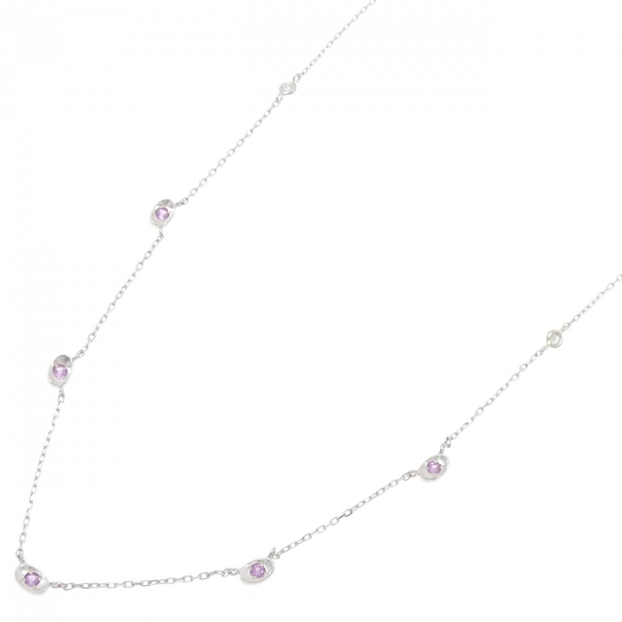 PT 850 サファイヤ ネックレス 0.20 CT ネックレス アクセサリー レディース