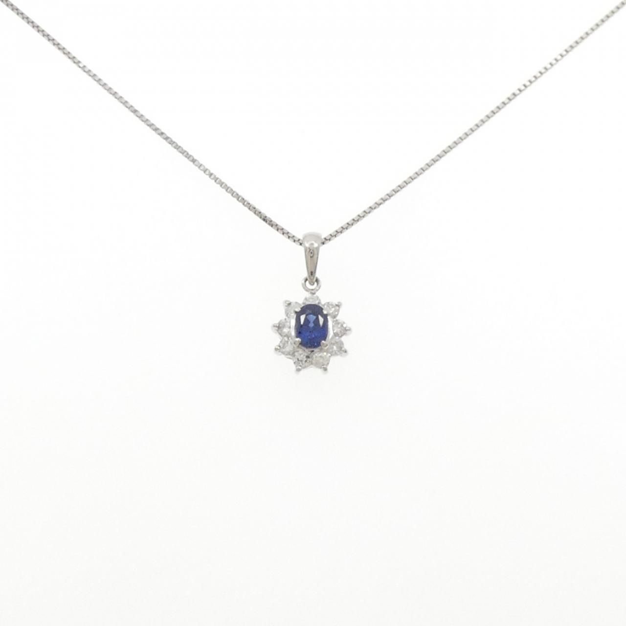 ★ 【昭和レトロ】Pt850 サファイヤ 取り巻きダイヤ 8.5号 3g PT/PT850 サファイヤ ネックレス 0.66CT - メルカリ