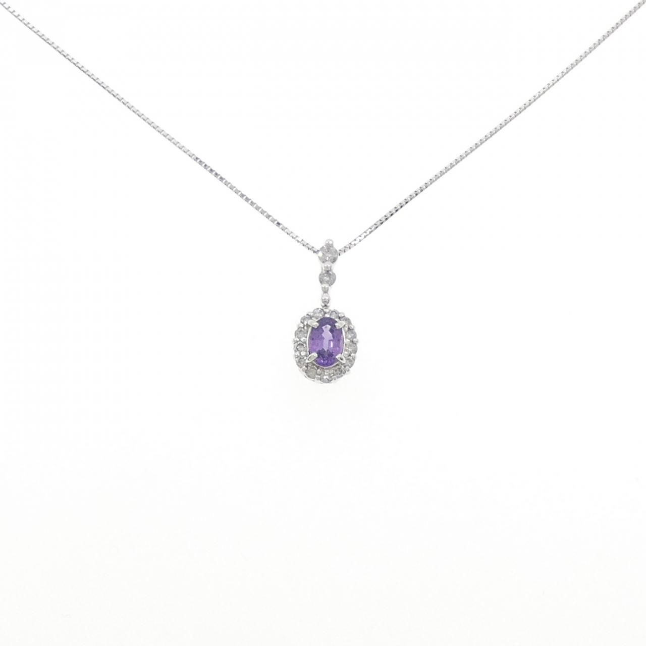 K 18 WG サファイヤ ネックレス 0 61 CT