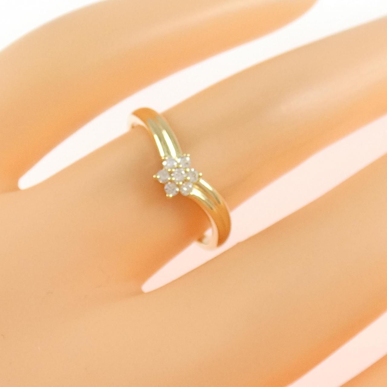 【0.10ct サイズ直しOK】ダイヤモンドリング11号 K18YG 0.10ct サイズ直しOK】ダイヤモンドリング11号 K18YGの通販 by メミコ