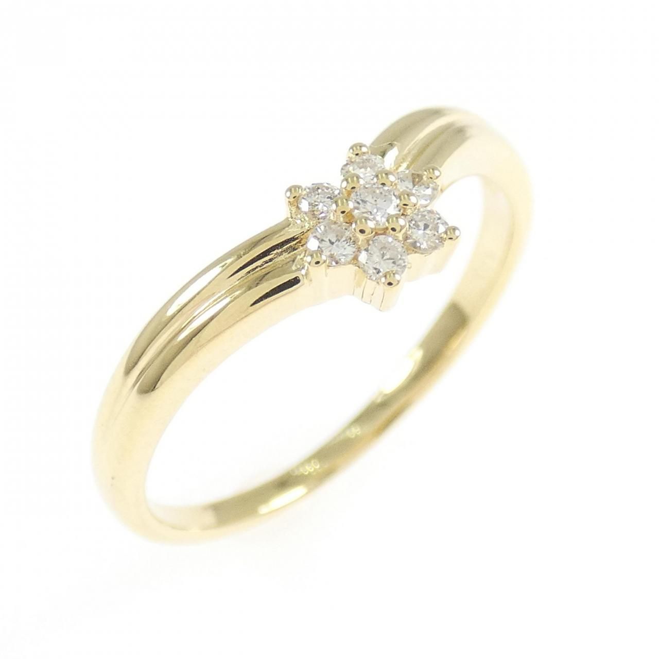 【0.10ct サイズ直しOK】ダイヤモンドリング11号 K18YG 0.10ct サイズ直しOK】ダイヤモンドリング11号 K18YGの通販 by メミコ