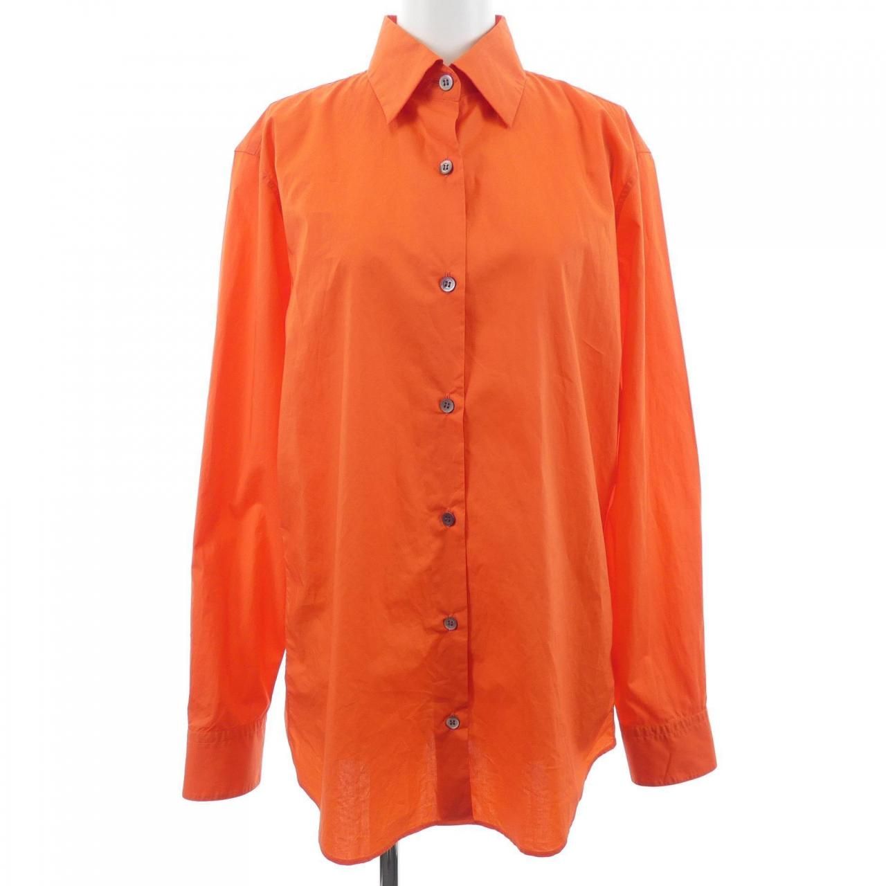 ドリスヴァンノッテン バンドカラー　長袖　シャツ　メンズ　トップス　オレンジ ドリスヴァンノッテン DRIES VAN NOTEN シャツ - メルカリ