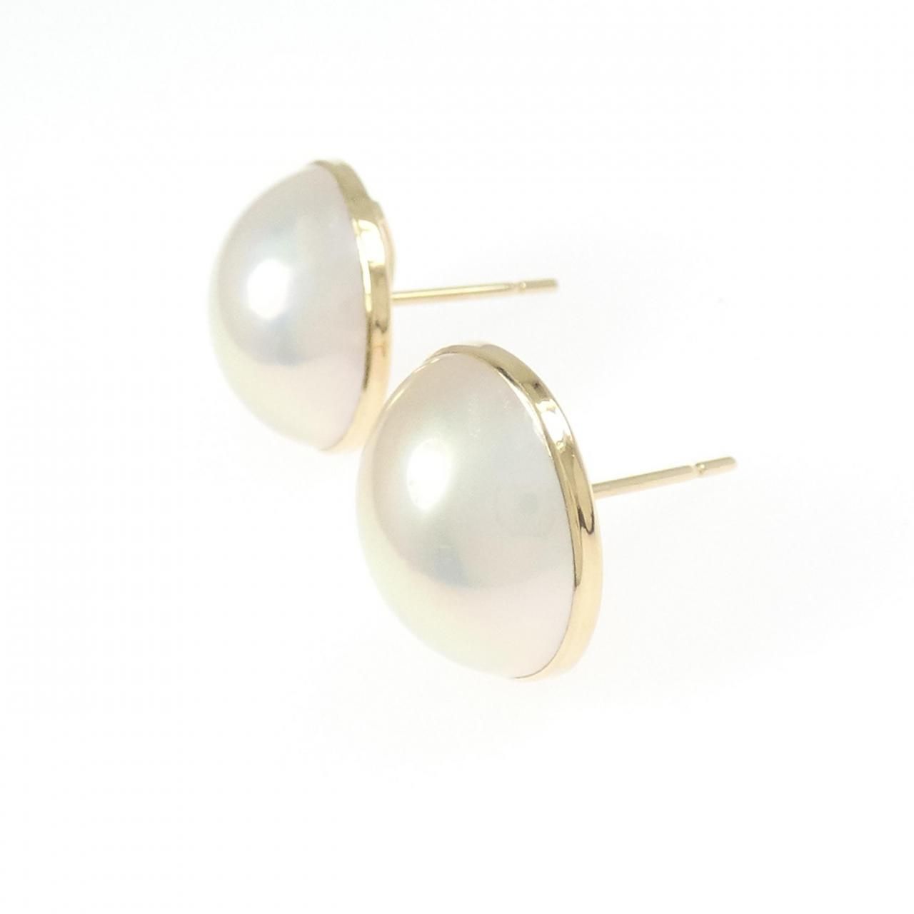 K18YG マベパール ピアス 15.3mm - メルカリ