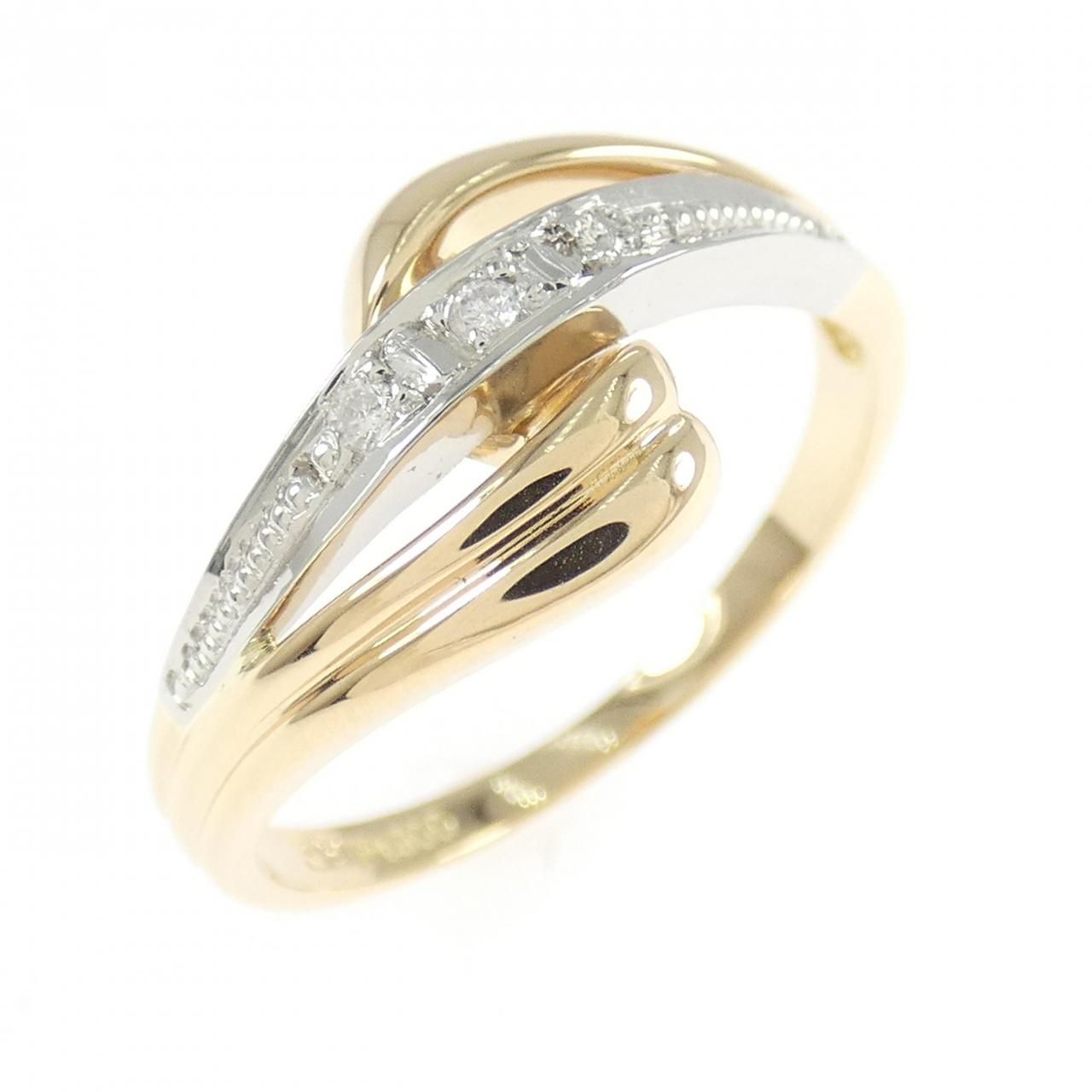 K18YG/PT900 ダイヤモンド リング - メルカリ