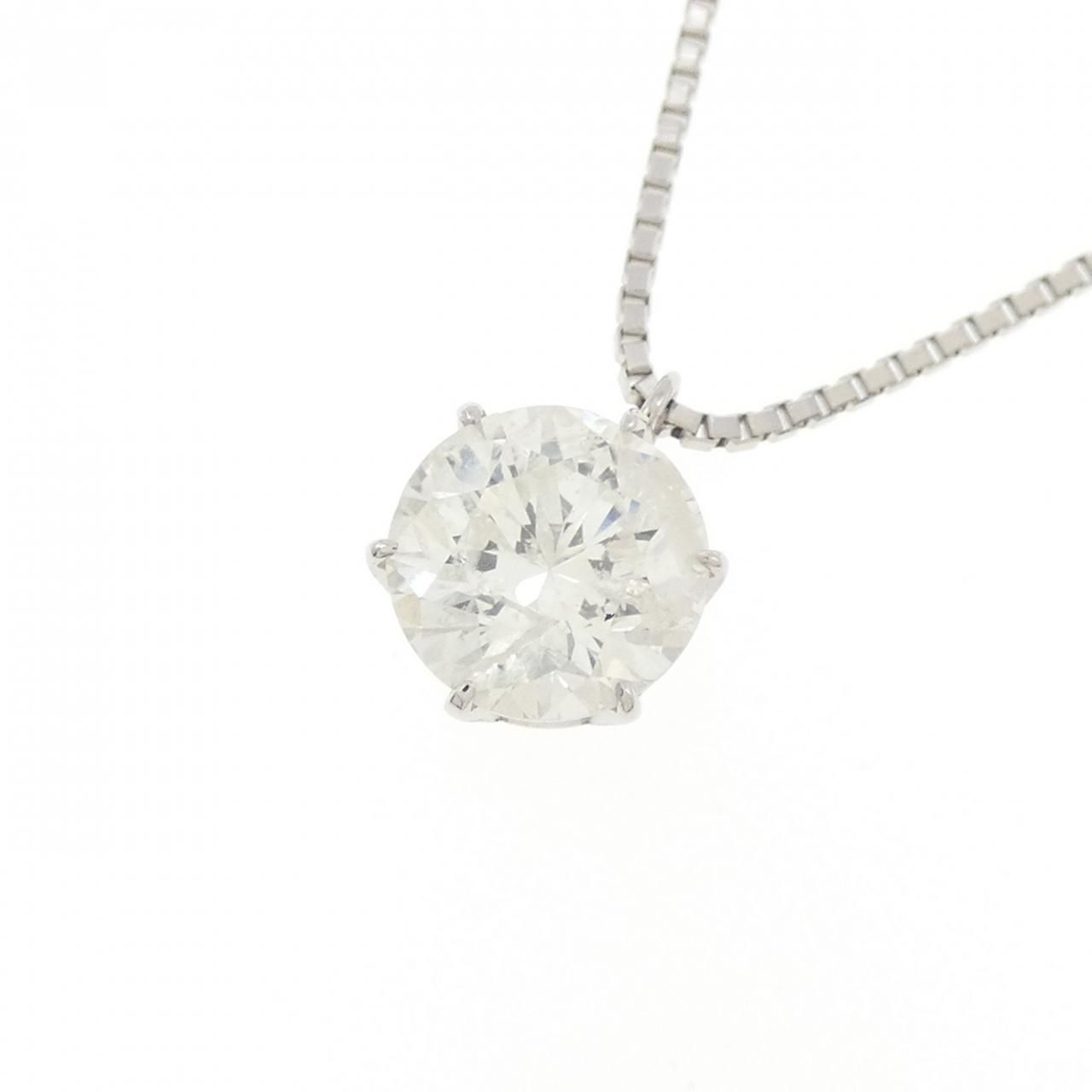 PT900/PT850 ソリティア ダイヤモンド ネックレス 1.026CT - メルカリ