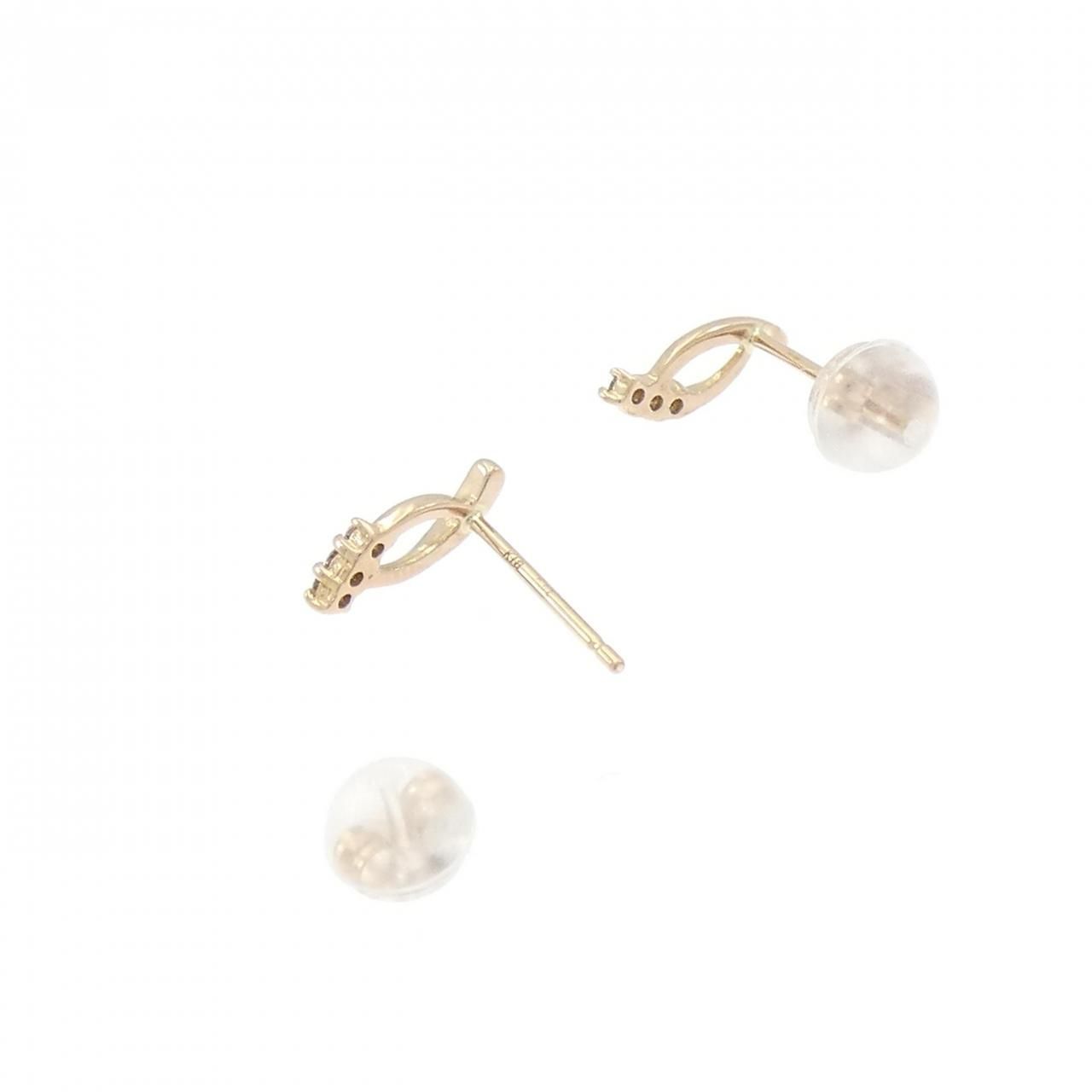 K 18 PG ダイヤモンド ピアス 0.04 CT イヤリング アクセサリー レディース