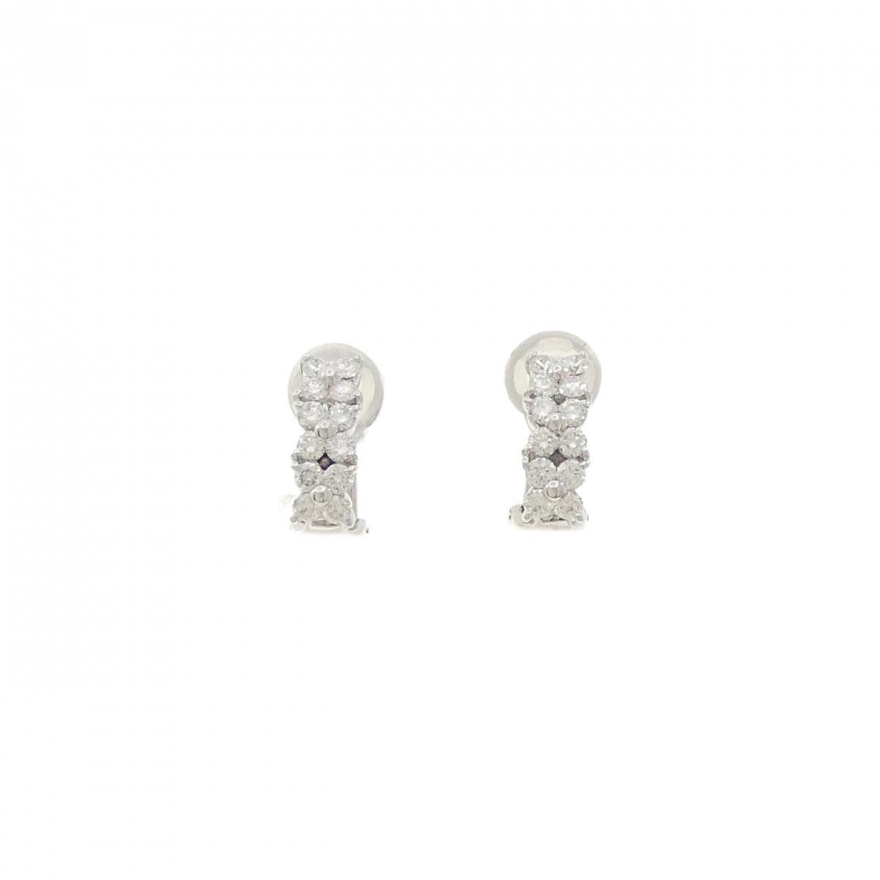 PT 900 K 14 WG ダイヤモンド ピアス イヤリング 1 07 CT