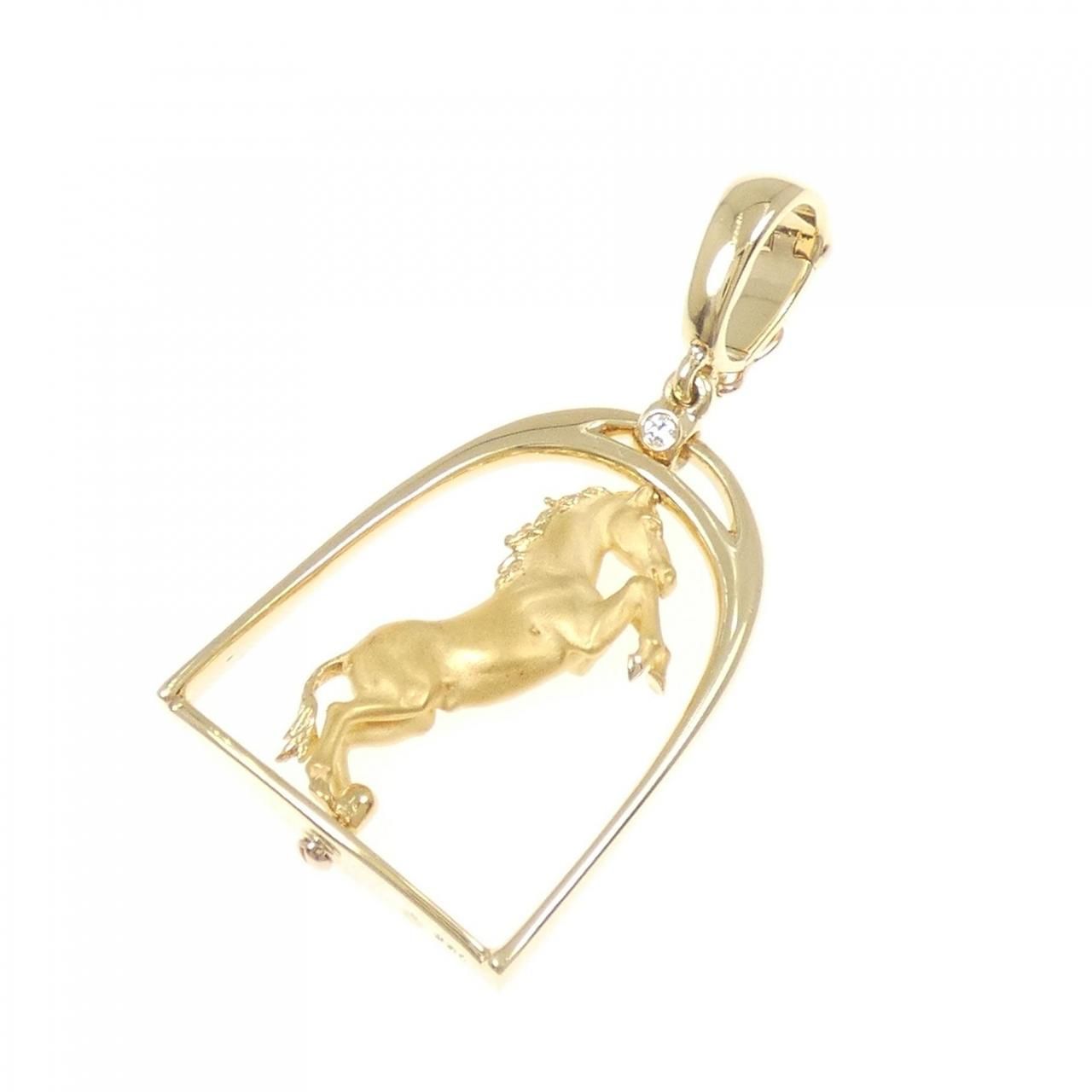 カレライカレラ ホース ダイヤモンド ペンダント