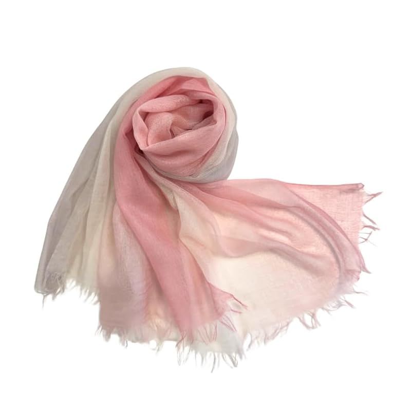 彡 I P ストール カシミヤ 手洗いOK 約30 gのカシミヤシフォンストール Airfuwa エアふわ パウダーピンク 0