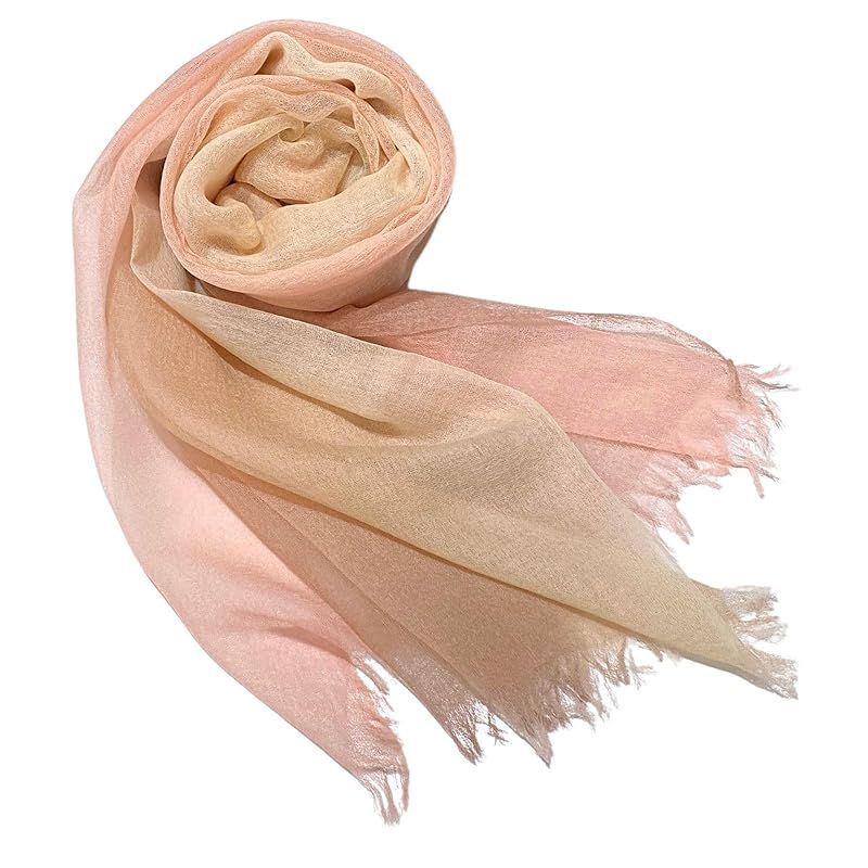 彡 I P ストール 夏 レディース 空気をまとう約30 g軽さ カシミヤ 冷房対策 UV プレゼント エアふわ ピーチ 1