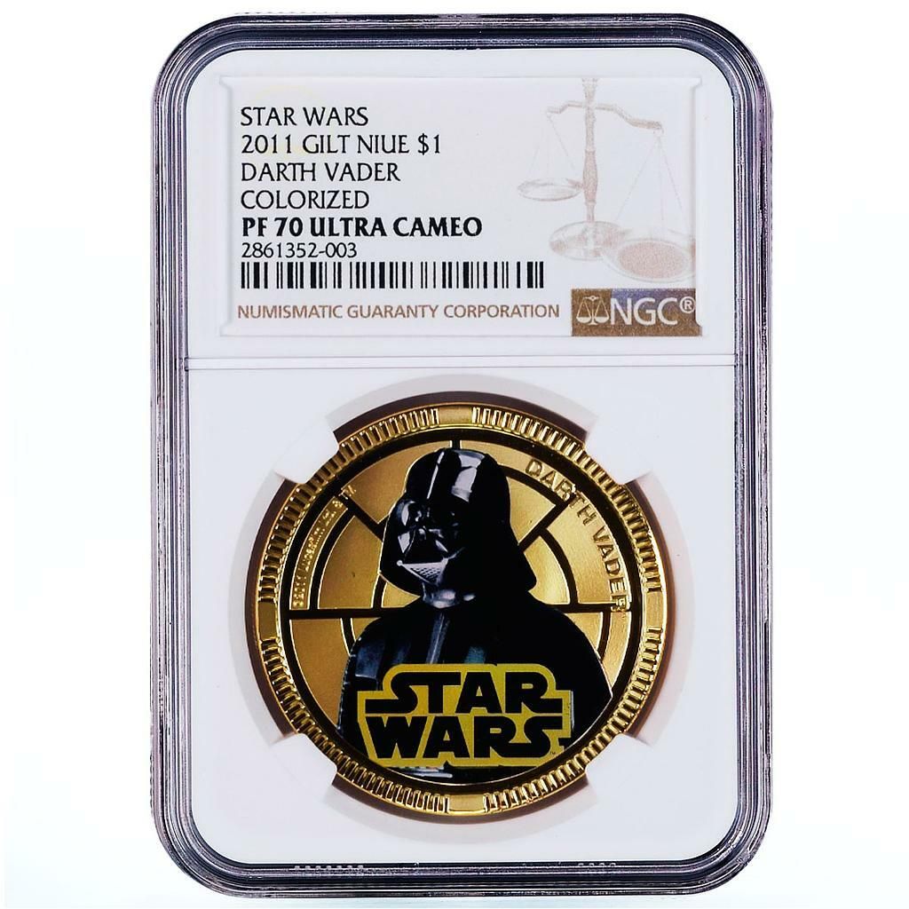 ニウエ 1ドル スターウォーズ ダースベイダー PF 70 NGC カラー