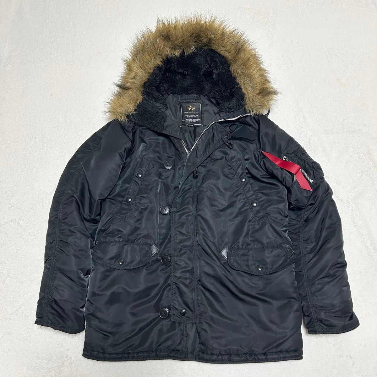 ALPHAINDUSTRIES フライトジャケットN-3B 3A382 NO.026200 N3B ファー 