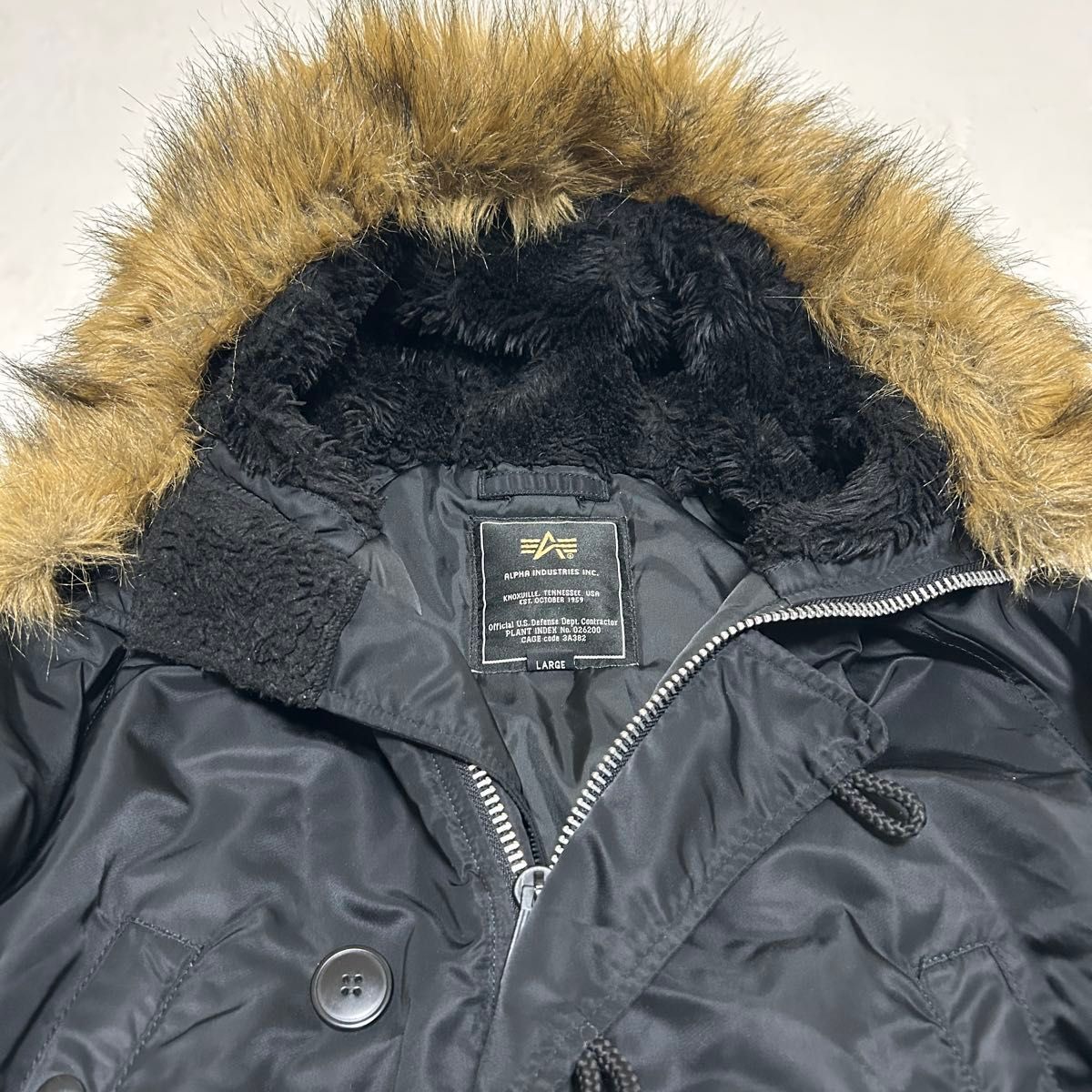 ALPHAINDUSTRIES フライトジャケットN-3B 3A382 NO.026200 N3B ファー 