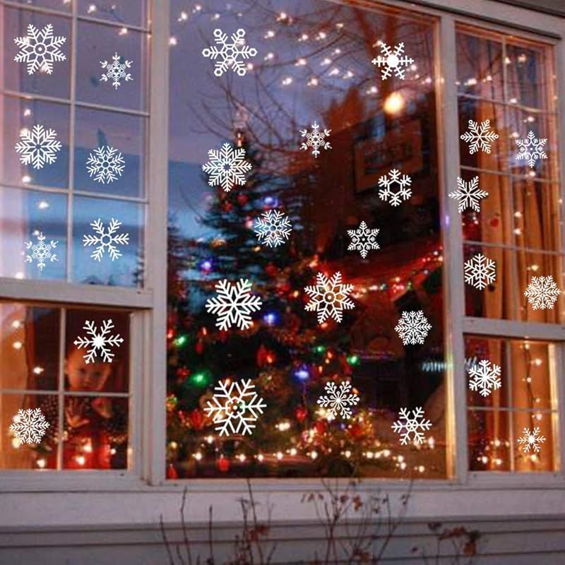 新品】 LOKIPA クリスマス 飾り 静電ステッカー 剥がせる 汚れない