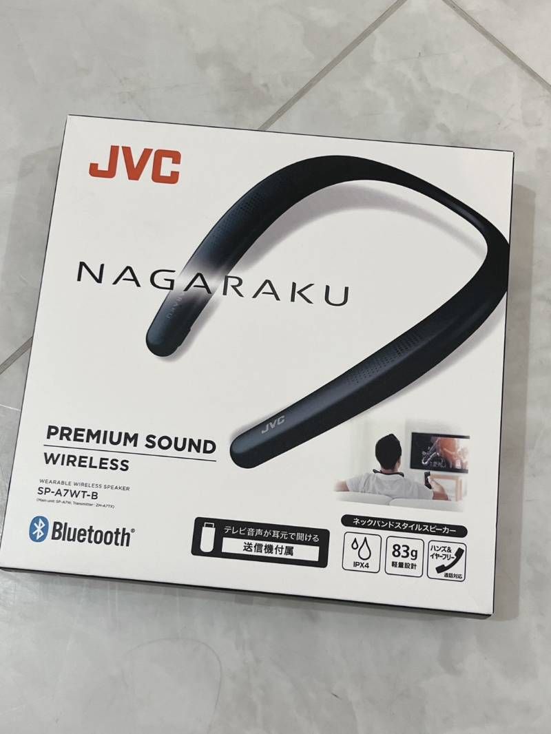 JVC NAGARAKU ネックバンドスタイルスピーカー Bluetooth SP-A7WT-B