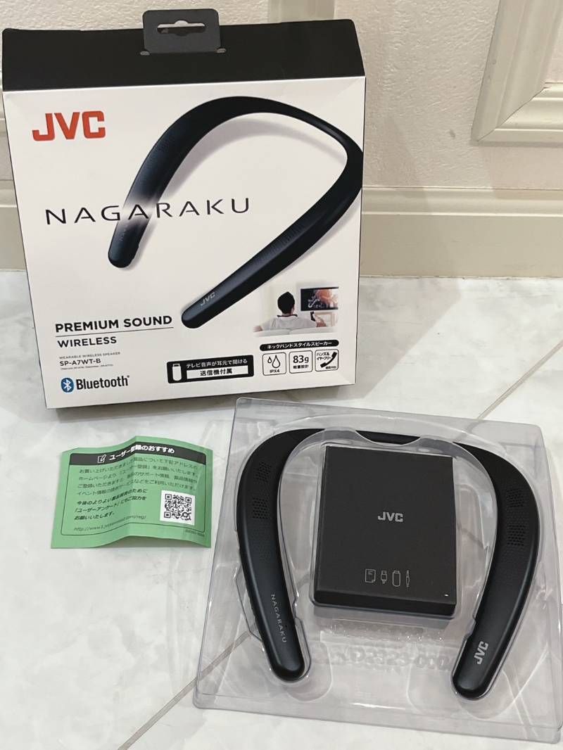 JVC NAGARAKU ネックバンドスタイルスピーカー Bluetooth SP-A7WT-B