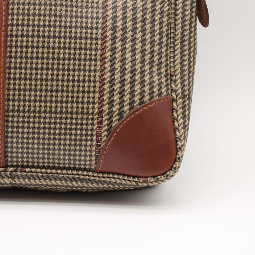 美品】Polo Ralph Lauren 千鳥格子 ビジネスバッグ ブラウン - メルカリ