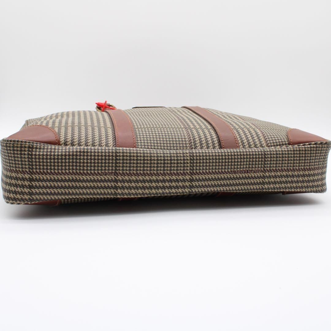 美品】Polo Ralph Lauren 千鳥格子 ビジネスバッグ ブラウン - メルカリ