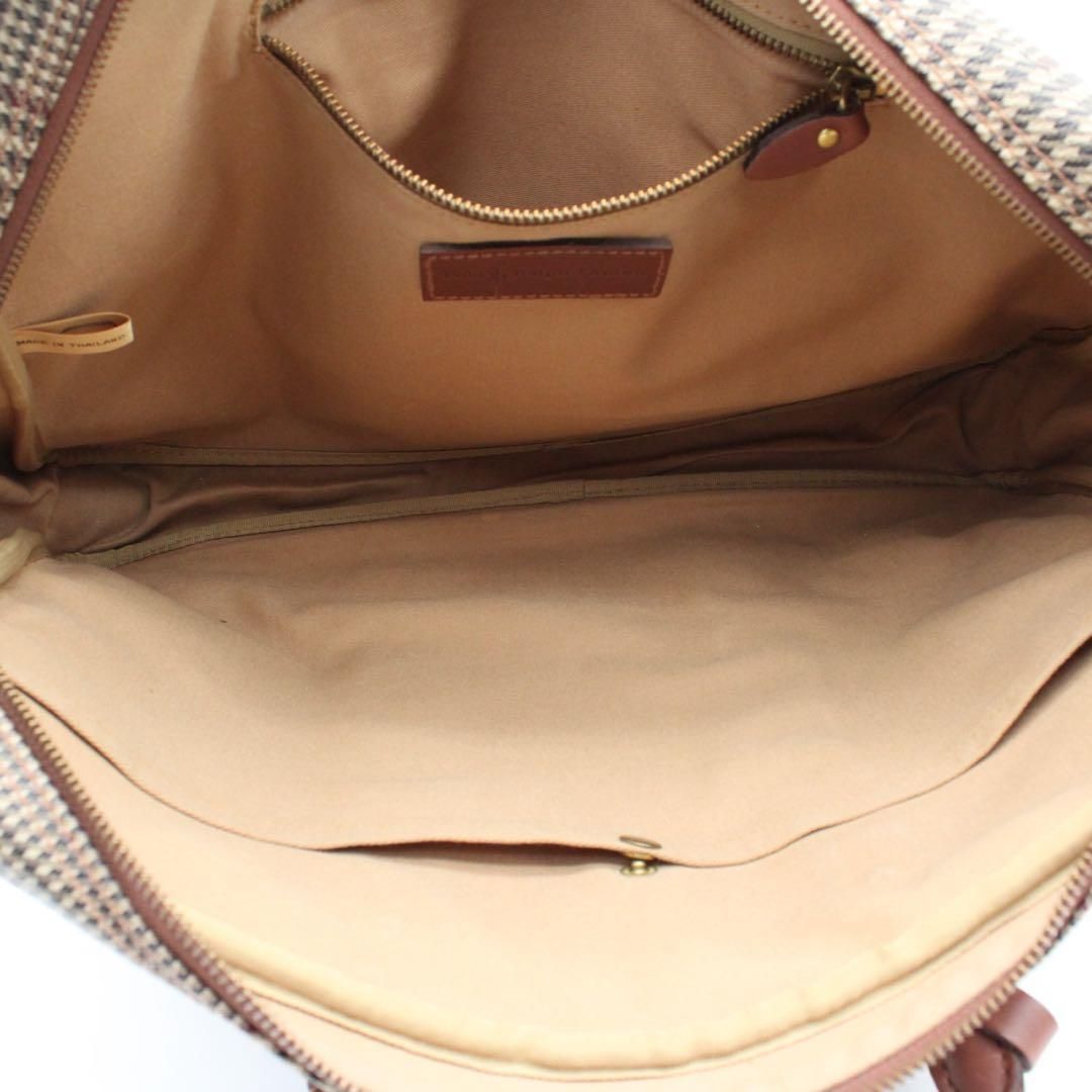 美品】Polo Ralph Lauren 千鳥格子 ビジネスバッグ ブラウン - メルカリ