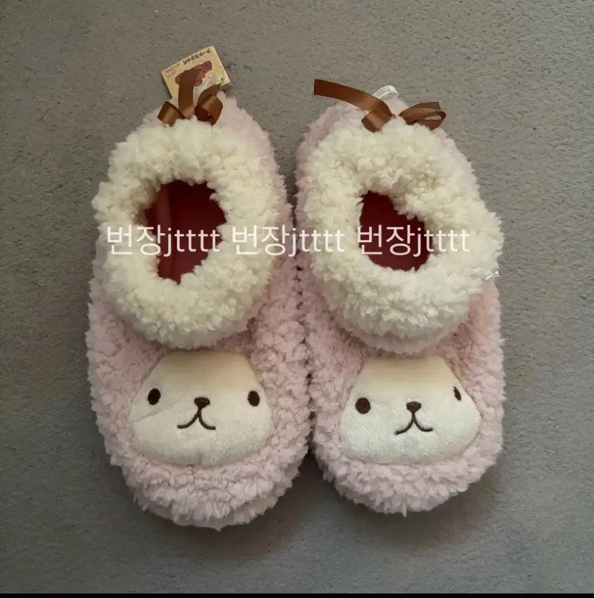 カピ さん ルームシューズ ゴー ヴィンテージ スリッパ ぬいぐるみ 室内シューズ ピンク タグ