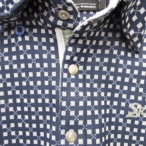 デサント　スリクソン　半袖シャツ ネイビー　Mサイズ　レディース デサント スリクソン 半袖シャツ ネイビー Mサイズ レディース