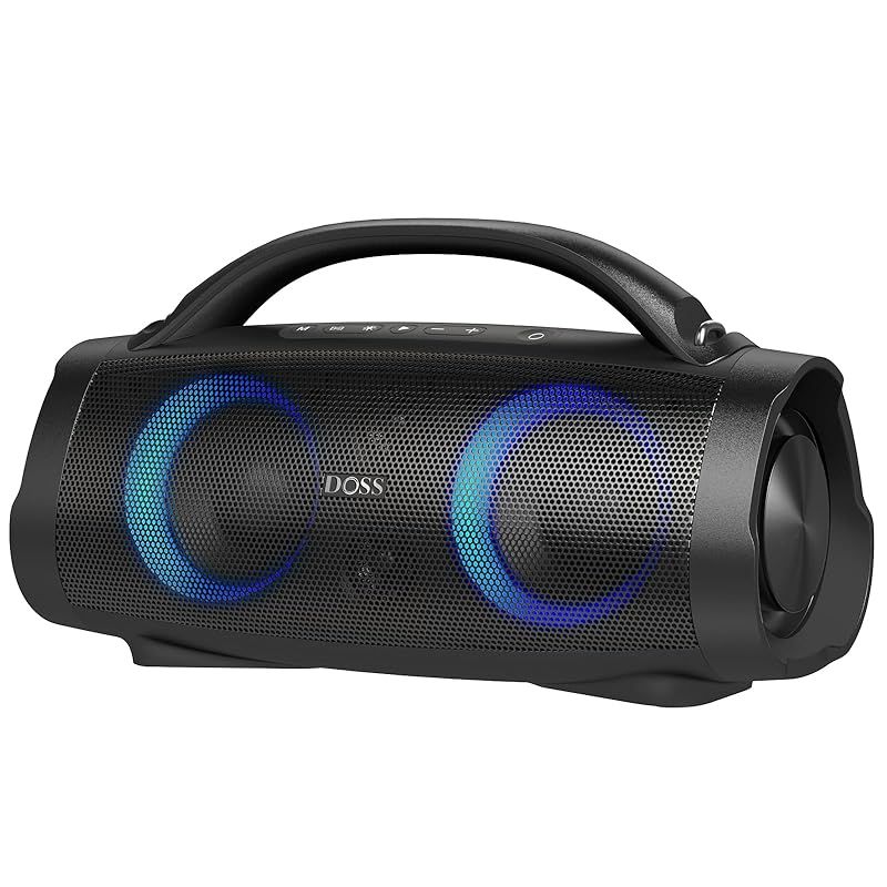 DOSS Extreme Boom Pro Bluetoothスピーカー ワイヤレス 100 W 大音量 46時間再生 IPX 6防水 ポータブル ブルートゥース 低音強化 パッシブラジエーター搭載 USB-C充電 ダンス キャンプ パーティー 旅行用 TWS接続