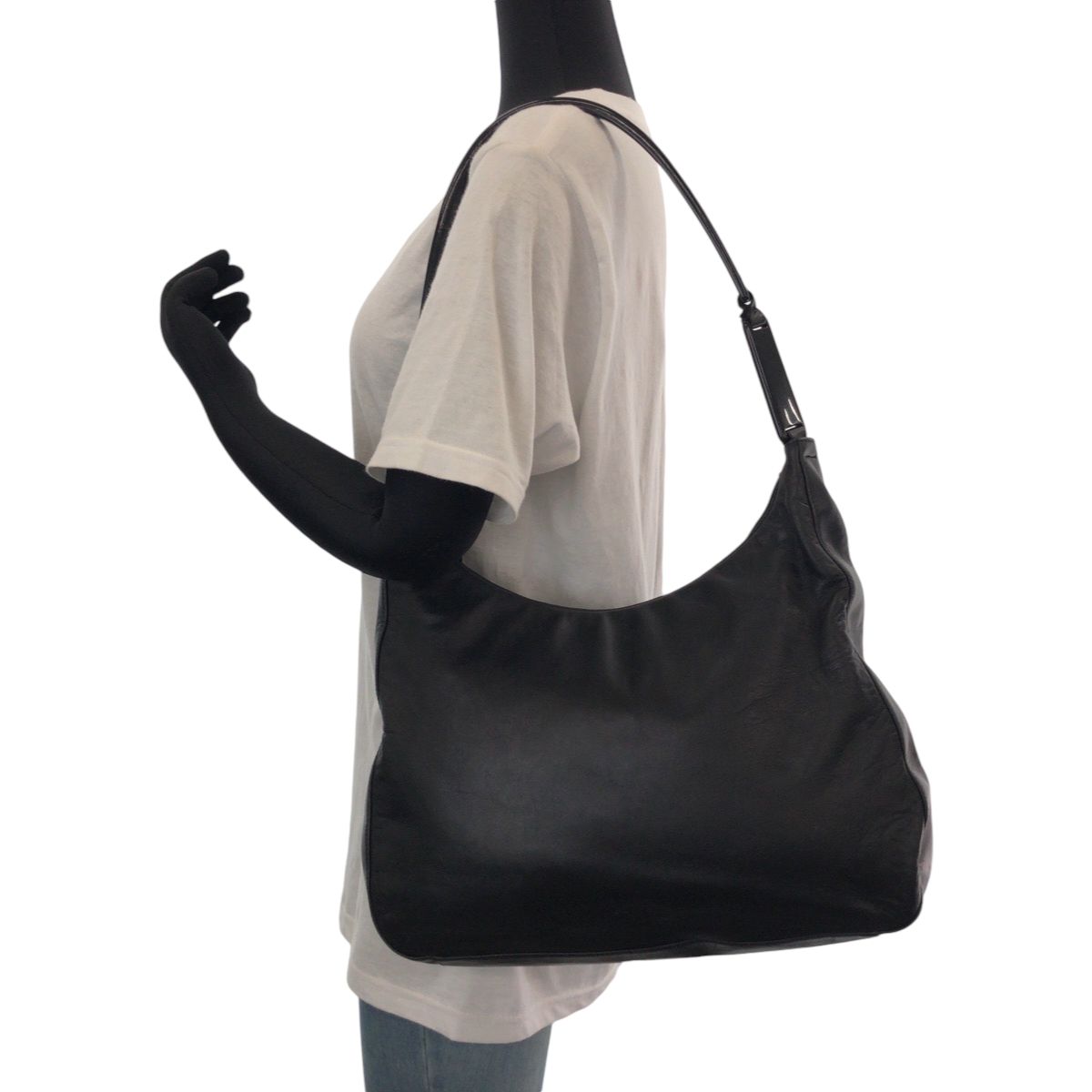 PRADA プラダ プラスチックハンドル ロゴ ブラック 黒 プラスチック 