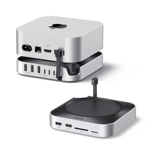 UGREEN Mac mini M 4用 ドッキングステーション＆スタンド NVMe SSD拡張スロット搭載 USB A 3 10 Gbps Cデータポート SDカードリーダー対応 4 Pro p e 1805 05