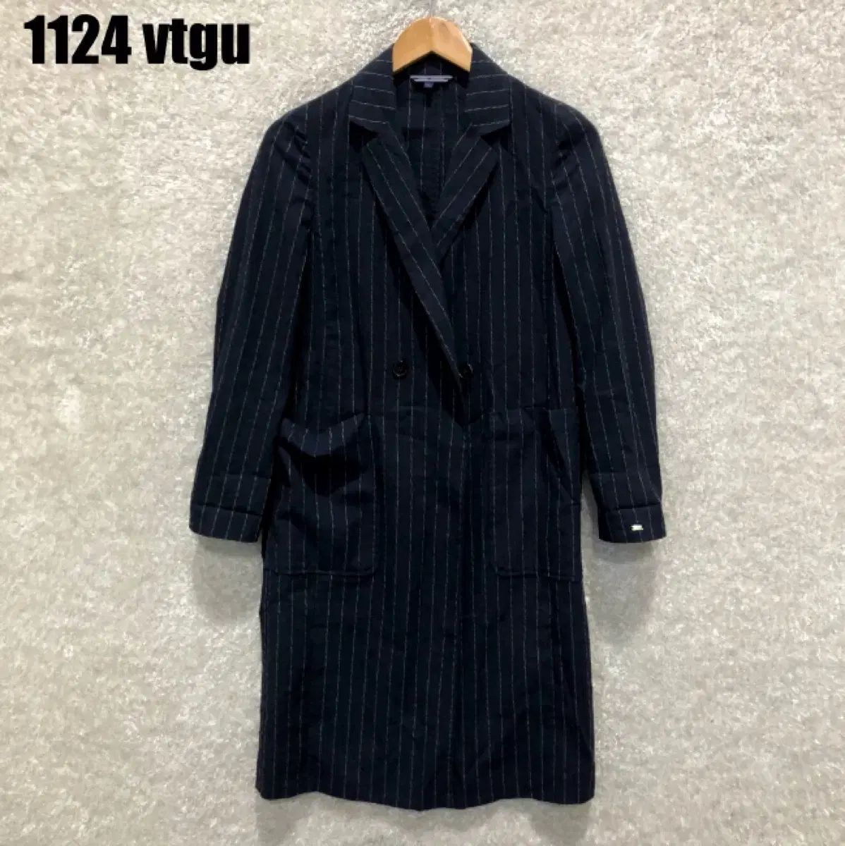 トミーヒルフィガー ストライプ コート m - メルカリ