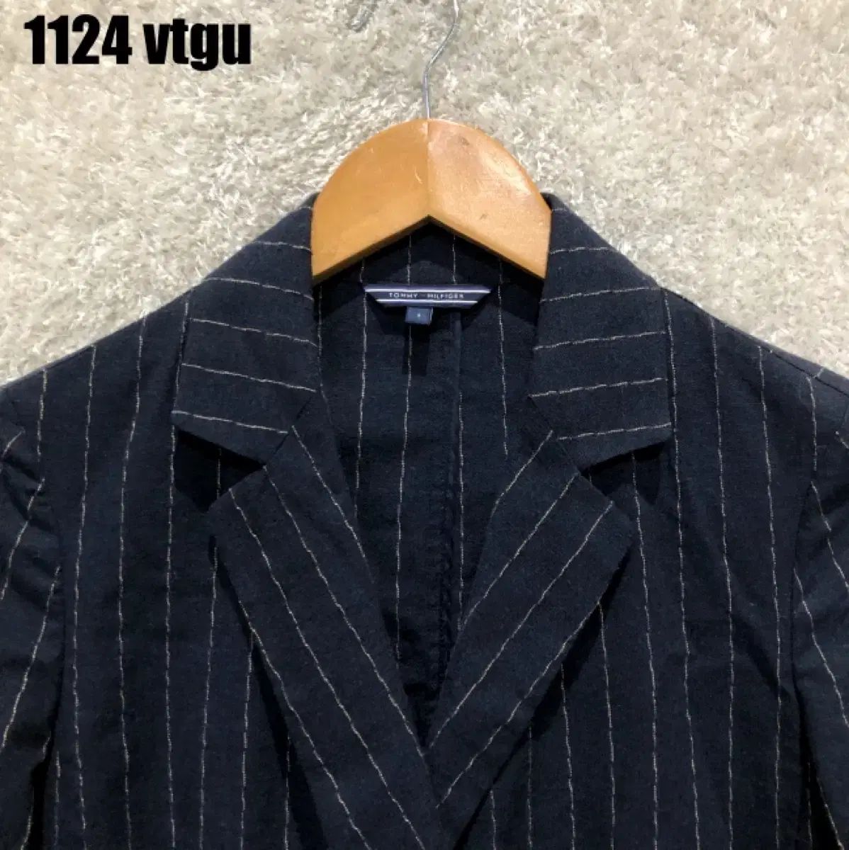 トミーヒルフィガー ストライプ コート m - メルカリ