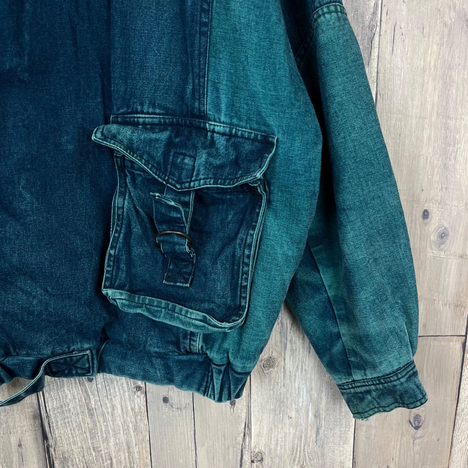 OLD unknown 90s ヴィンテージ denim drizzler jacket ギミック 裏ボア