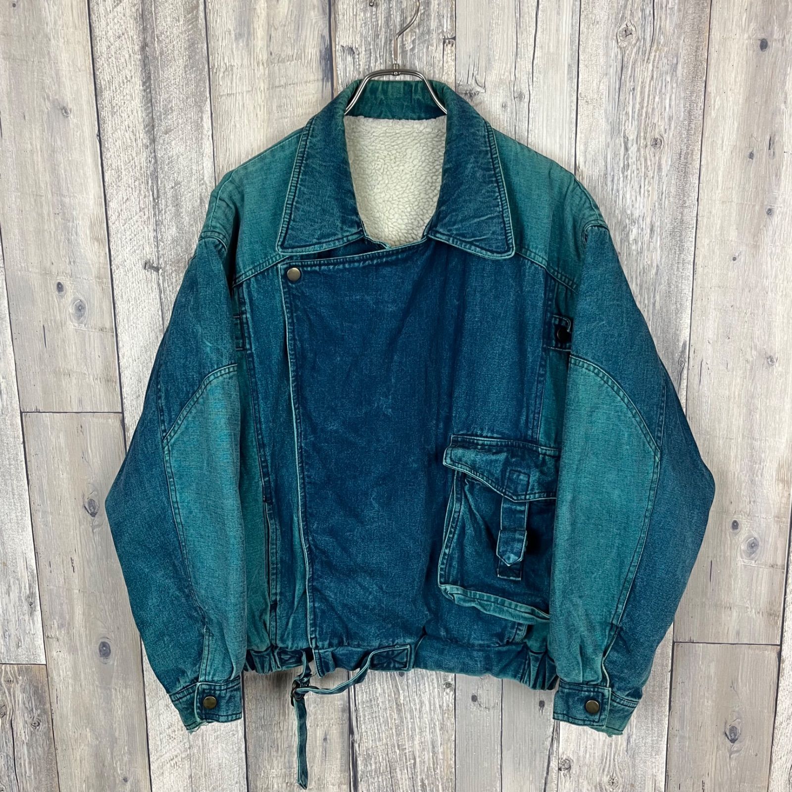 90s A.P.C デニムドリズラージャケット OLD unknown 90s ヴィンテージ denim drizzler jacket ギミック 裏ボア
