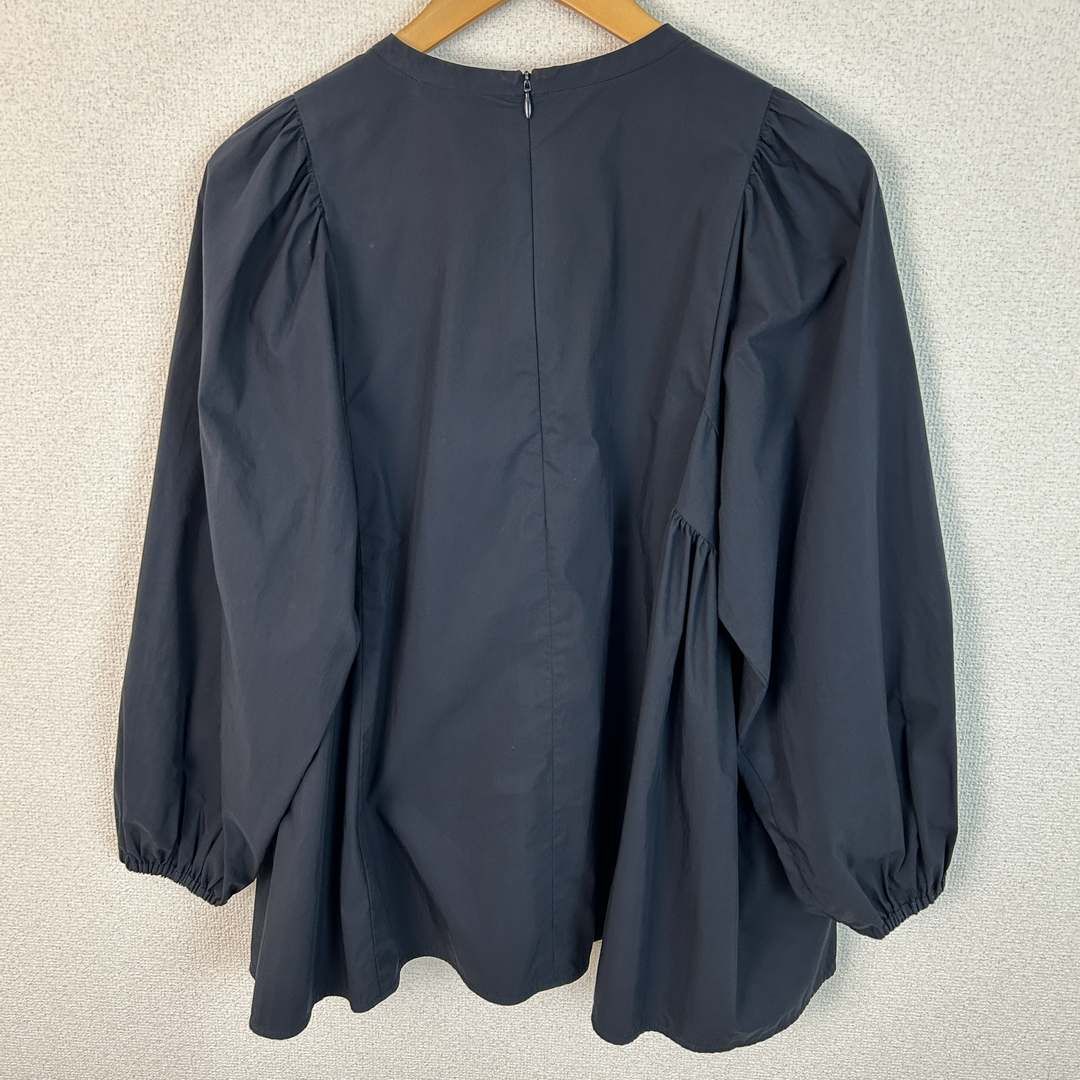  yori ヨリ ブラウス 長袖 無地 ネイビー レディース 古着 モード 長袖 シャツ ブラウス
